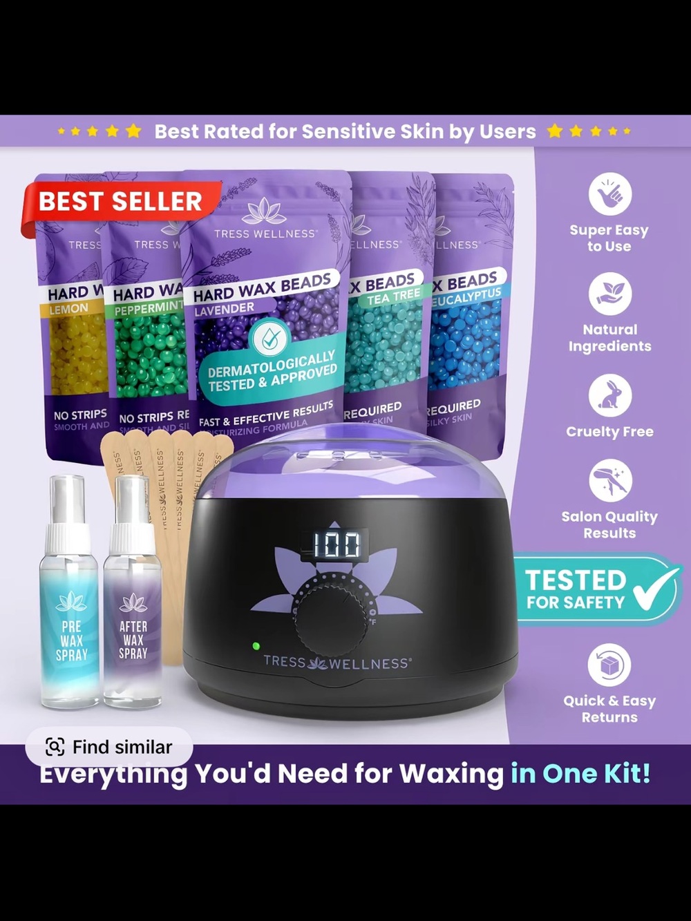 Kids Waxing Kit with Wax Beads